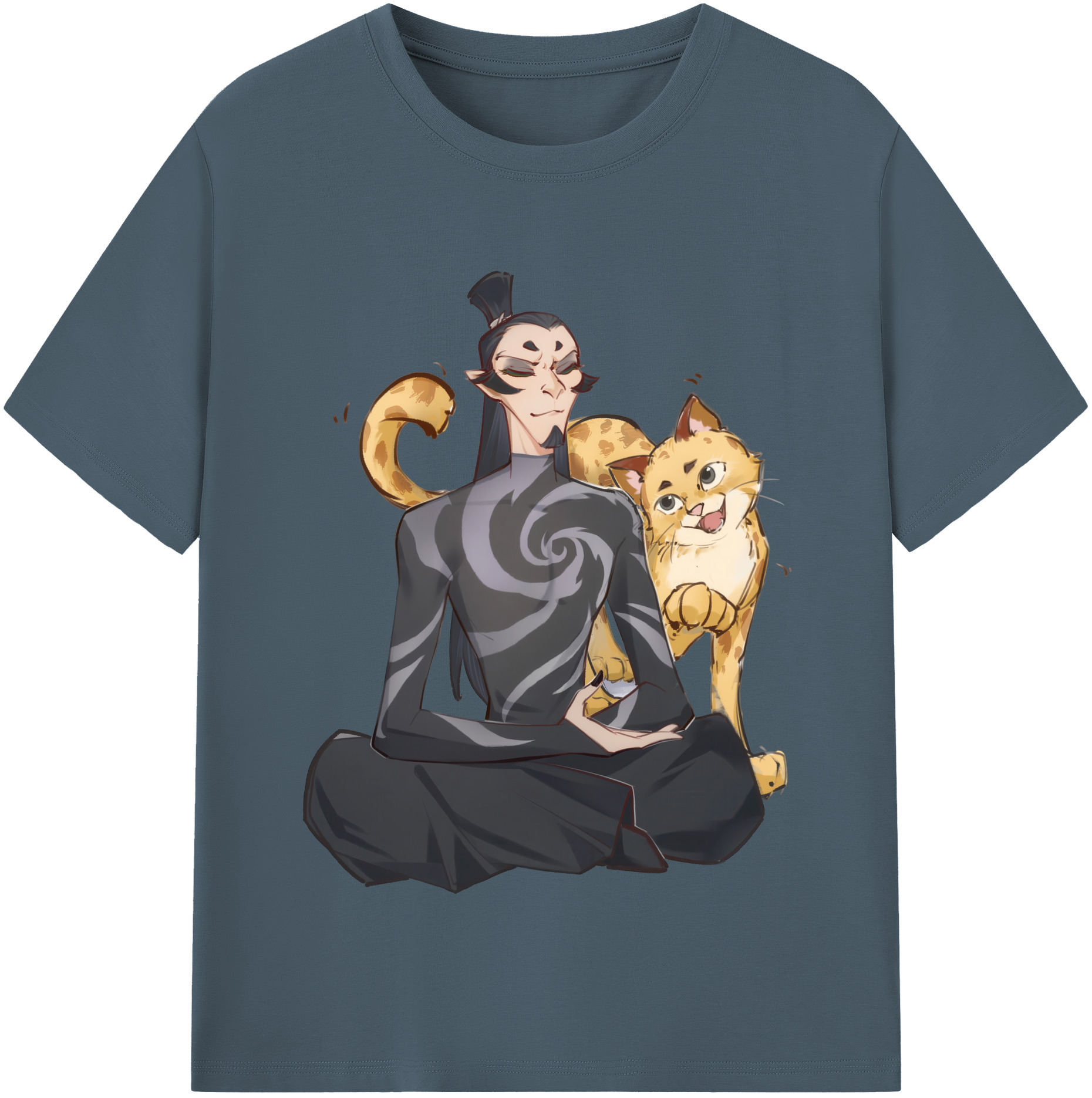 （画像用） Ne Zha 2 ナタ 魔童の大暴れ 綿100％半袖Tシャツ（フロントプリント）